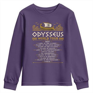 Odysseus World Tour Epic Journey Youth Sweatshirt Funny Greek Mythology Odyssey History Gift