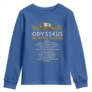 Odysseus World Tour Epic Journey Youth Sweatshirt Funny Greek Mythology Odyssey History Gift