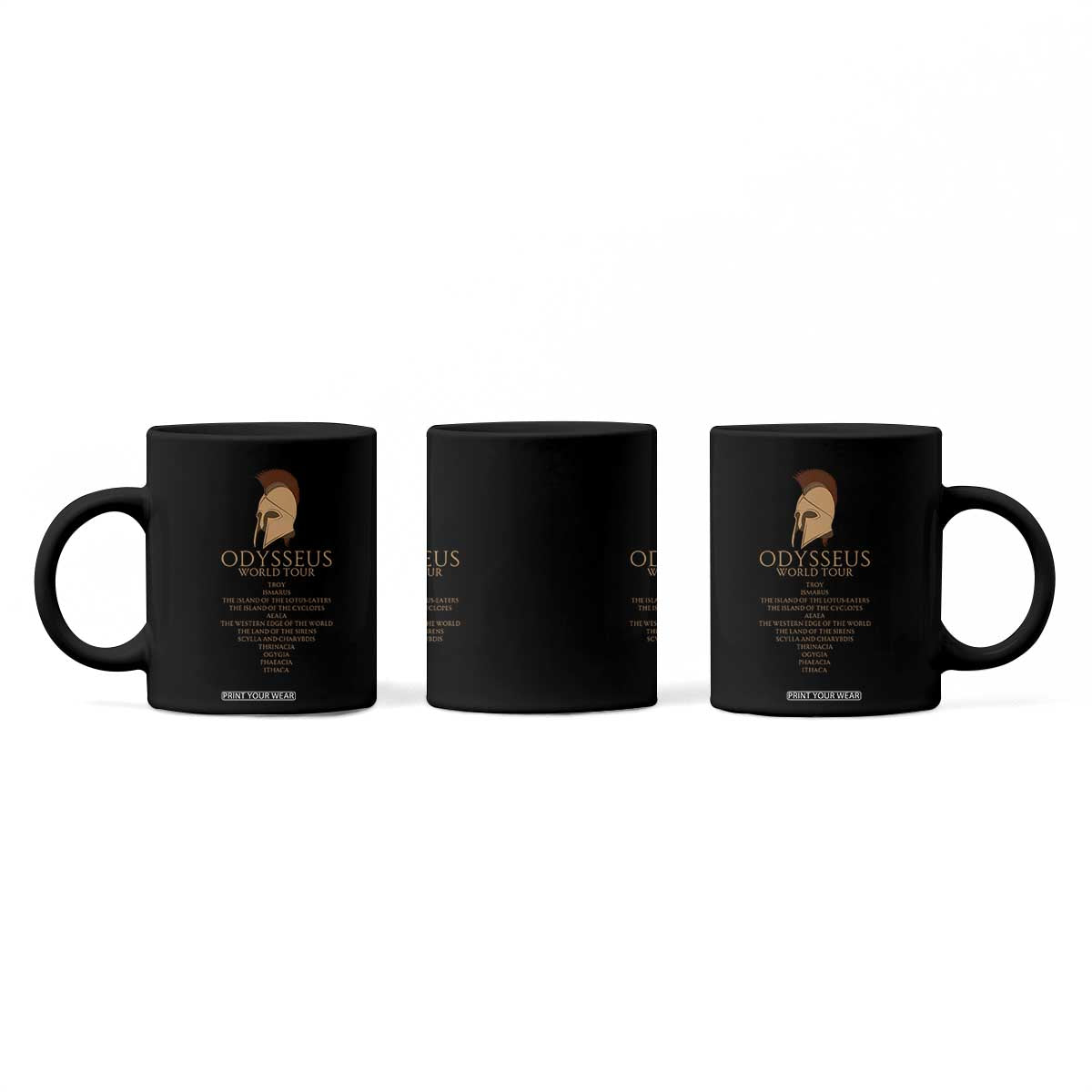 Odysseus Ancient Greek Odyssey World Tour Coffee Mug Mythology Corinthian Helmet History Lover Gift