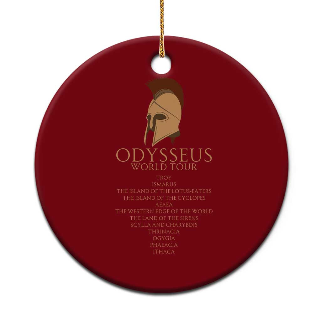 Odysseus Ancient Greek Odyssey World Tour Ceramic Ornament Mythology Corinthian Helmet History Lover Gift TS02 1pc Red Print Your Wear