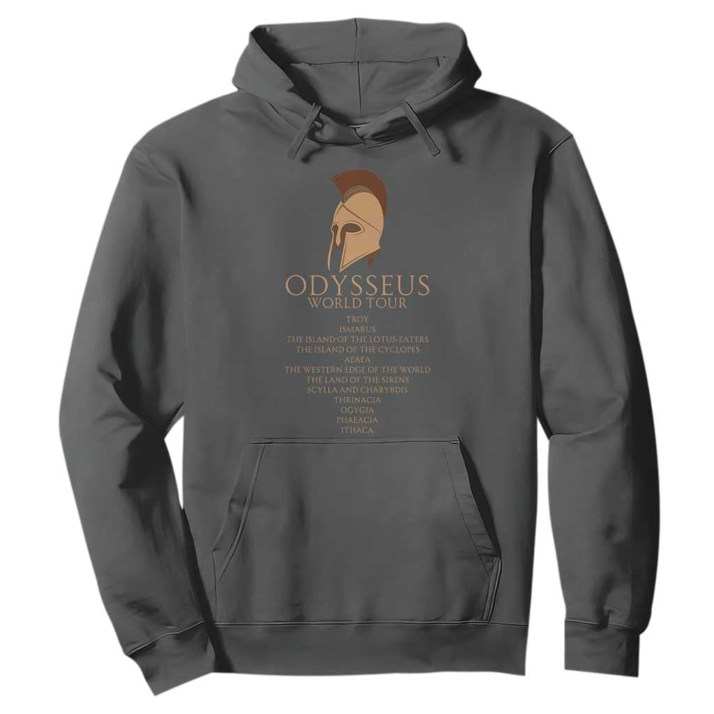 Odysseus Ancient Greek Odyssey World Tour Hoodie Mythology Corinthian Helmet History Lover Gift