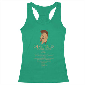 Odysseus Ancient Greek Odyssey World Tour Racerback Tank Top Mythology Corinthian Helmet History Lover Gift