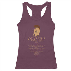 Odysseus Ancient Greek Odyssey World Tour Racerback Tank Top Mythology Corinthian Helmet History Lover Gift