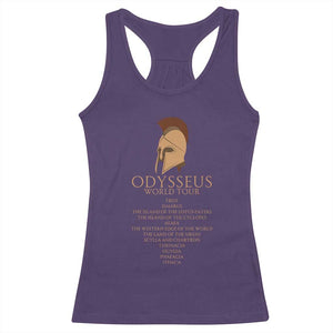 Odysseus Ancient Greek Odyssey World Tour Racerback Tank Top Mythology Corinthian Helmet History Lover Gift