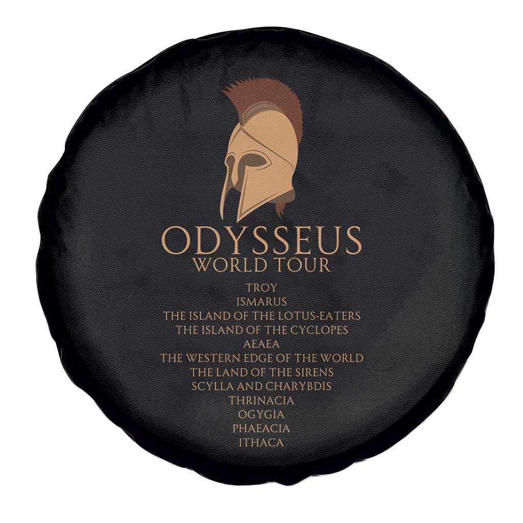 Odysseus Ancient Greek Odyssey World Tour Spare Tire Cover Mythology Corinthian Helmet History Lover Gift
