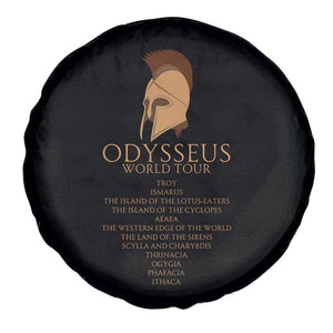 Odysseus Ancient Greek Odyssey World Tour Spare Tire Cover Mythology Corinthian Helmet History Lover Gift