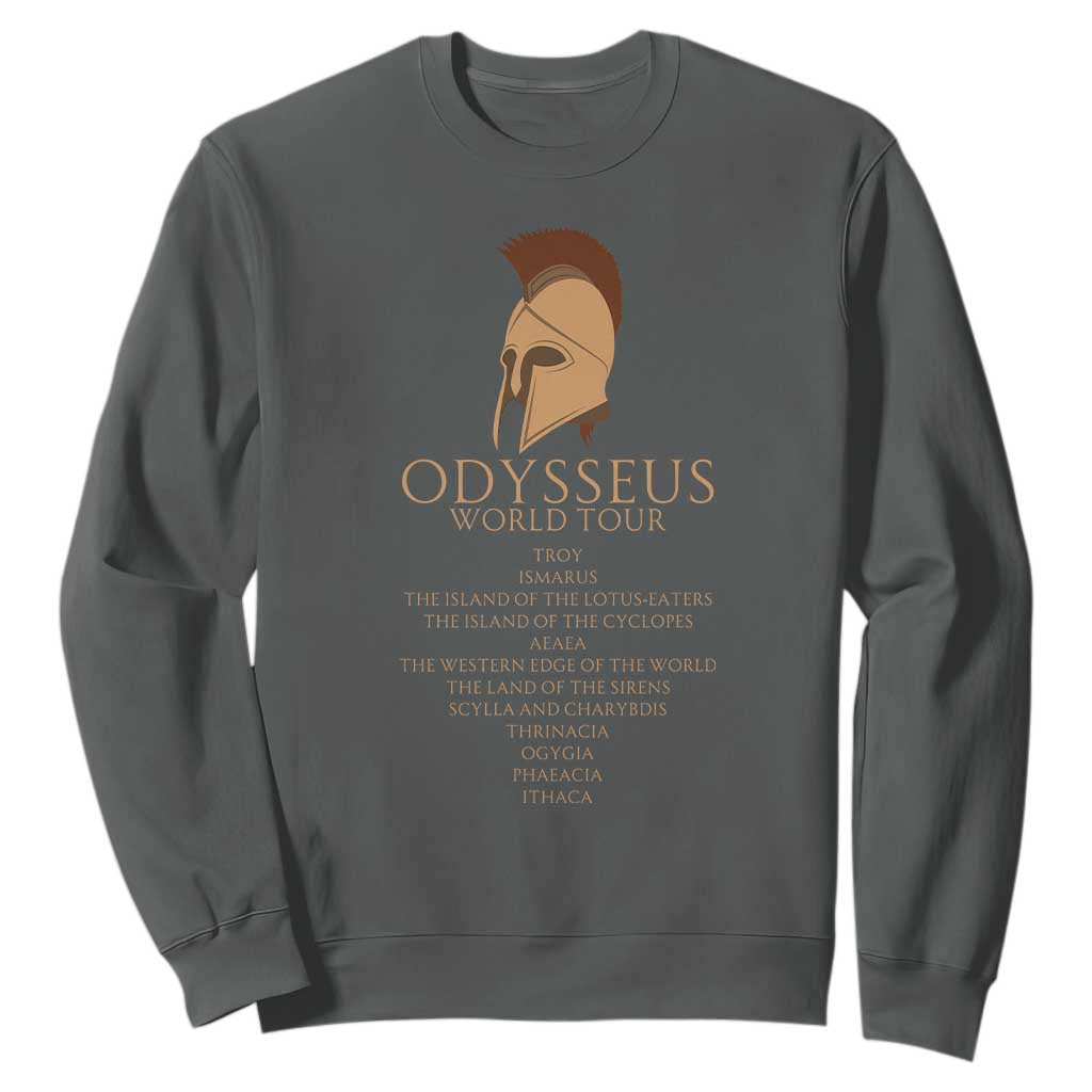 Odysseus Ancient Greek Odyssey World Tour Sweatshirt Mythology Corinthian Helmet History Lover Gift