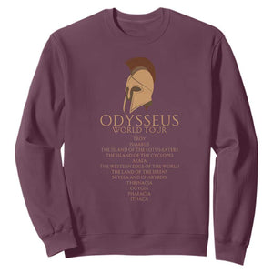 Odysseus Ancient Greek Odyssey World Tour Sweatshirt Mythology Corinthian Helmet History Lover Gift