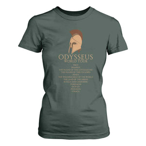 Odysseus Ancient Greek Odyssey World Tour T Shirt For Women Mythology Corinthian Helmet History Lover Gift