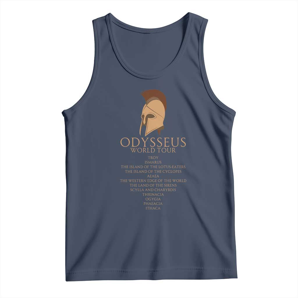 Odysseus Ancient Greek Odyssey World Tour Tank Top Mythology Corinthian Helmet History Lover Gift