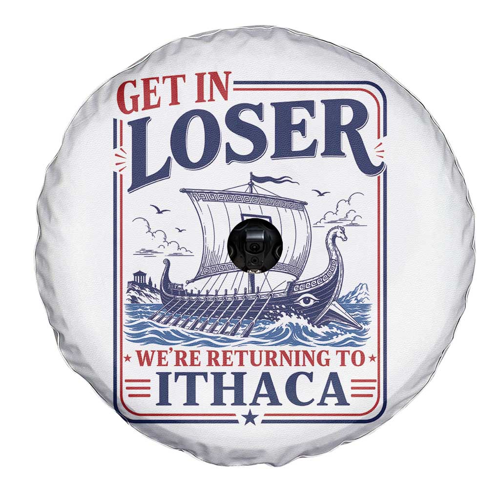Funny Odysseus Journey Epic Odyssey Parody Spare Tire Cover Retro Get In Loser Returning To Ithaca Greek Mythology Meme