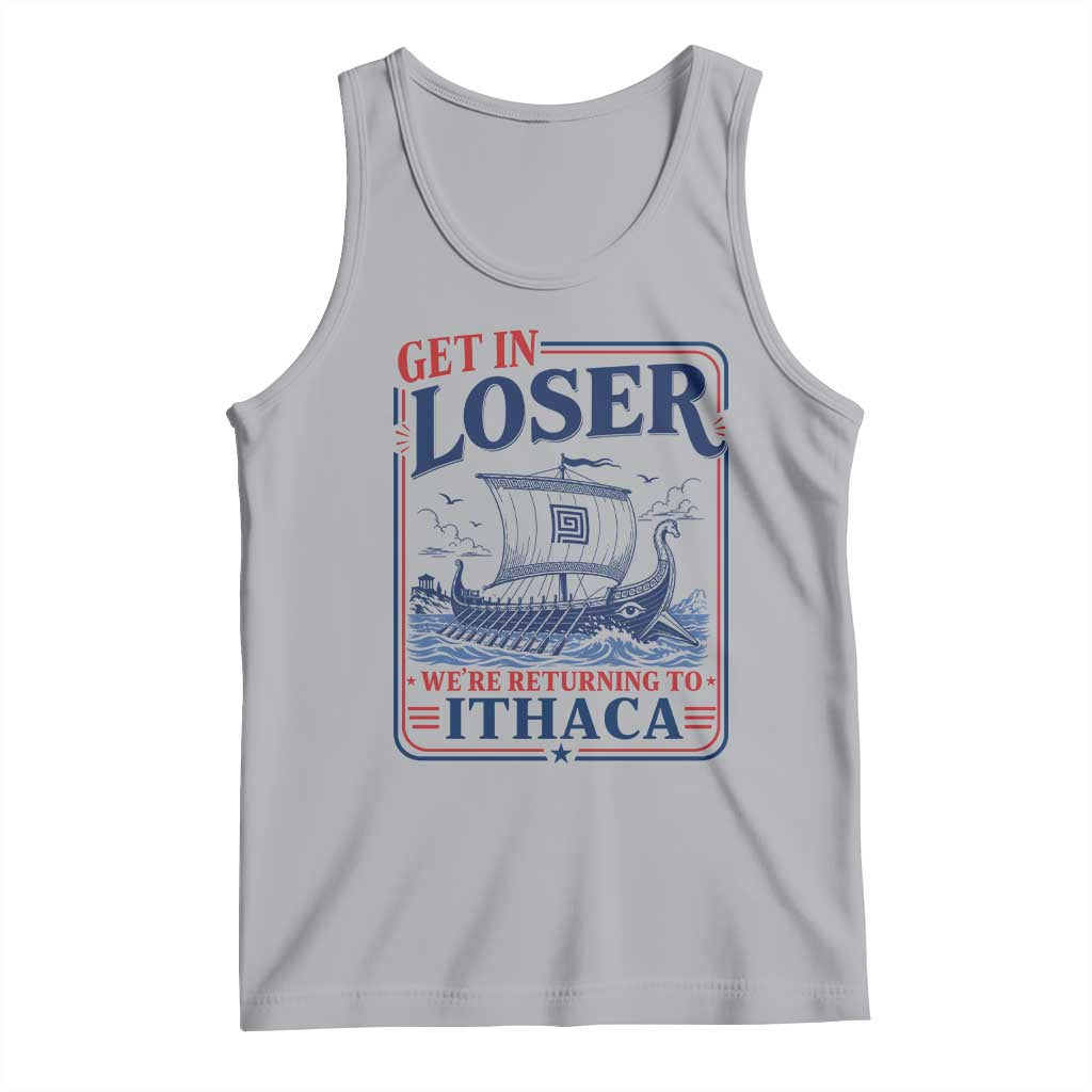 Funny Odysseus Journey Epic Odyssey Parody Tank Top Retro Get In Loser Returning To Ithaca Greek Mythology Meme