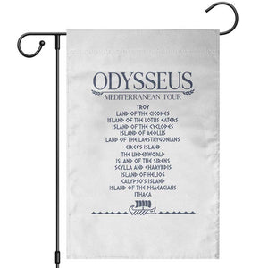 Odysseus Mediterranean Tour Garden Flag Funny Greek Mythology Ancient History Graphic