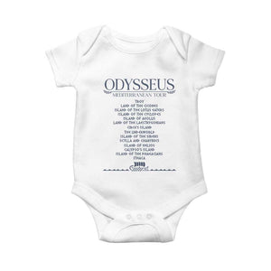 Odysseus Mediterranean Tour Baby Onesie Funny Greek Mythology Ancient History Graphic