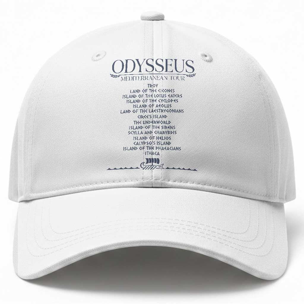 Odysseus Mediterranean Tour Baseball Cap Funny Greek Mythology Ancient History Graphic TS02 Print Your Wear