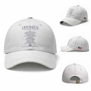 Odysseus Mediterranean Tour Baseball Cap Funny Greek Mythology Ancient History Graphic