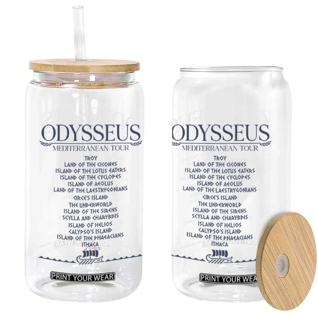 Odysseus Mediterranean Tour Glass Can Funny Greek Mythology Ancient History Graphic