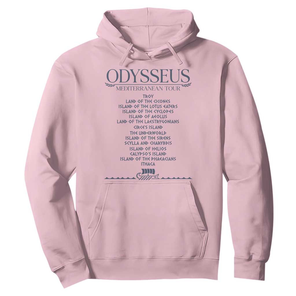 Odysseus Mediterranean Tour Hoodie Funny Greek Mythology Ancient History Graphic