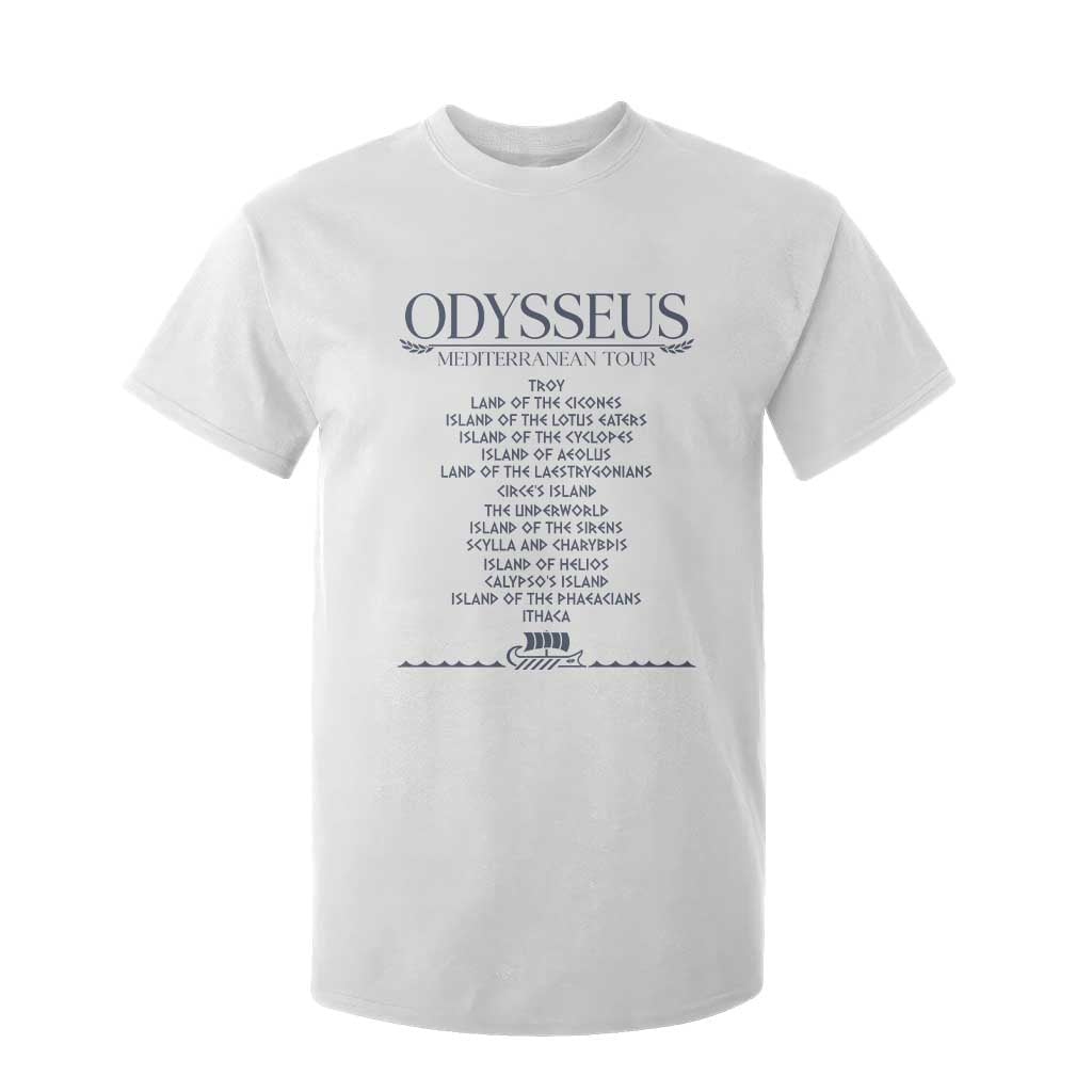 Odysseus Mediterranean Tour T Shirt For Kid Funny Greek Mythology Ancient History Graphic TS02 White Print Your Wear