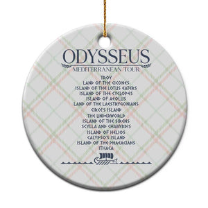 Odysseus Mediterranean Tour Ceramic Ornament Funny Greek Mythology Ancient History Graphic