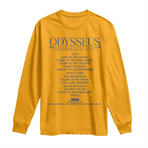 Odysseus Mediterranean Tour Long Sleeve Shirt Funny Greek Mythology Ancient History Graphic