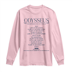 Odysseus Mediterranean Tour Long Sleeve Shirt Funny Greek Mythology Ancient History Graphic