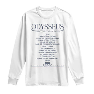 Odysseus Mediterranean Tour Long Sleeve Shirt Funny Greek Mythology Ancient History Graphic