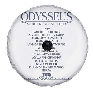 Odysseus Mediterranean Tour Spare Tire Cover Funny Greek Mythology Ancient History Graphic