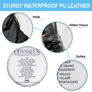 Odysseus Mediterranean Tour Spare Tire Cover Funny Greek Mythology Ancient History Graphic