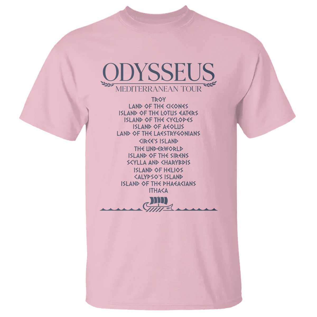 Odysseus Mediterranean Tour T Shirt Funny Greek Mythology Ancient History Graphic