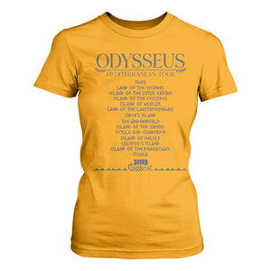 Odysseus Mediterranean Tour T Shirt For Women Funny Greek Mythology Ancient History Graphic