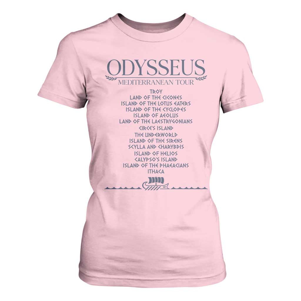 Odysseus Mediterranean Tour T Shirt For Women Funny Greek Mythology Ancient History Graphic