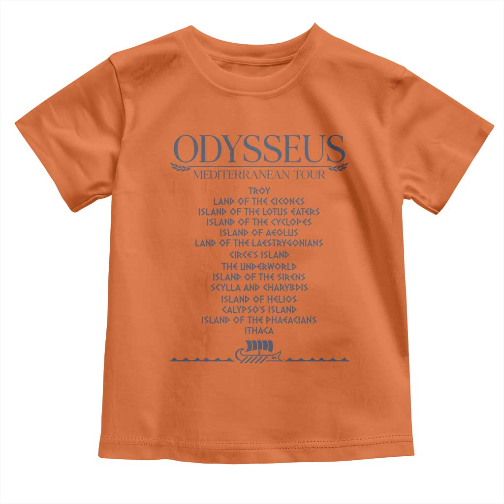 Odysseus Mediterranean Tour Toddler T Shirt Funny Greek Mythology Ancient History Graphic
