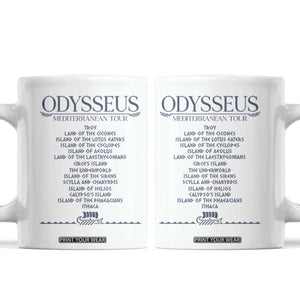 Odysseus Mediterranean Tour Coffee Mug Funny Greek Mythology Ancient History Graphic