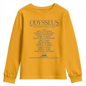 Odysseus Mediterranean Tour Youth Sweatshirt Funny Greek Mythology Ancient History Graphic