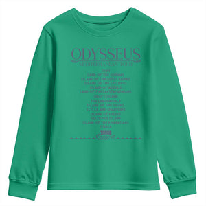 Odysseus Mediterranean Tour Youth Sweatshirt Funny Greek Mythology Ancient History Graphic