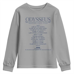 Odysseus Mediterranean Tour Youth Sweatshirt Funny Greek Mythology Ancient History Graphic