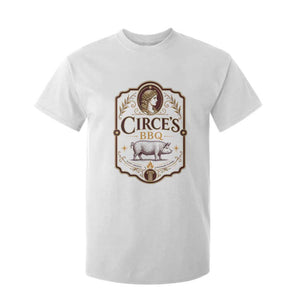 Circes BBQ Funny Greek Mythology Dark Humor T Shirt For Kid Slow Smoked Legendary Flavor Odysseus Pigs Odyssey Parody