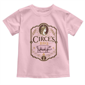 Circes BBQ Funny Greek Mythology Dark Humor Toddler T Shirt Slow Smoked Legendary Flavor Odysseus Pigs Odyssey Parody