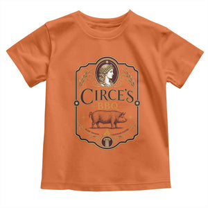 Circes BBQ Funny Greek Mythology Dark Humor Toddler T Shirt Slow Smoked Legendary Flavor Odysseus Pigs Odyssey Parody