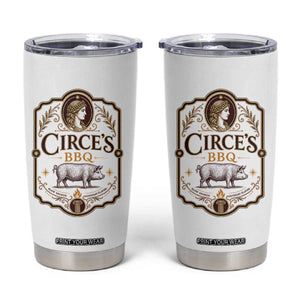Circes BBQ Funny Greek Mythology Dark Humor Tumbler Cup Slow Smoked Legendary Flavor Odysseus Pigs Odyssey Parody