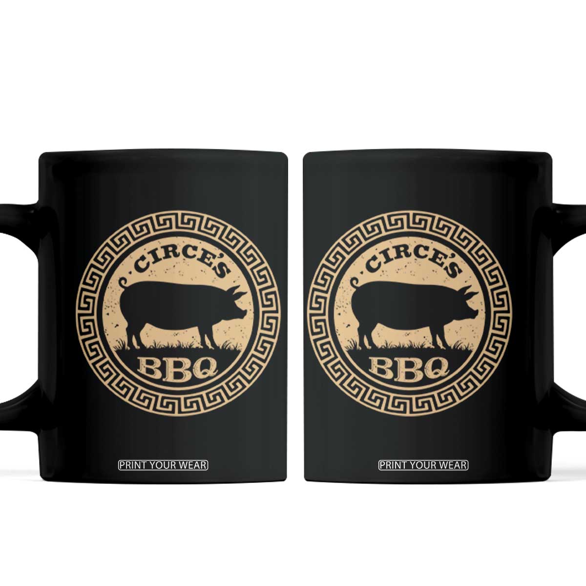 Circes BBQ Ancient Greek Mythology Dark Humor Coffee Mug Odysseus Pigs Odyssey Parody History Lover Gift TS02 Black Print Your Wear