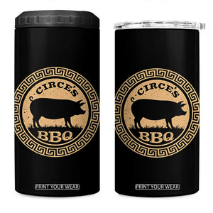Circes BBQ Ancient Greek Mythology Dark Humor 4 in 1 Can Cooler Tumbler Odysseus Pigs Odyssey Parody History Lover Gift