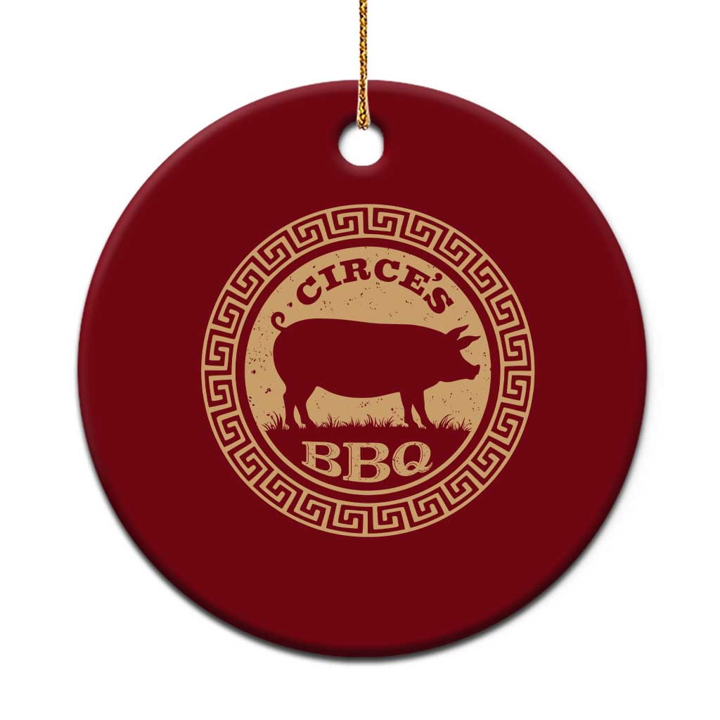 Circes BBQ Ancient Greek Mythology Dark Humor Ceramic Ornament Odysseus Pigs Odyssey Parody History Lover Gift TS02 1pc Red Print Your Wear