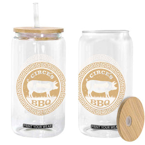 Circes BBQ Ancient Greek Mythology Dark Humor Glass Can Odysseus Pigs Odyssey Parody History Lover Gift