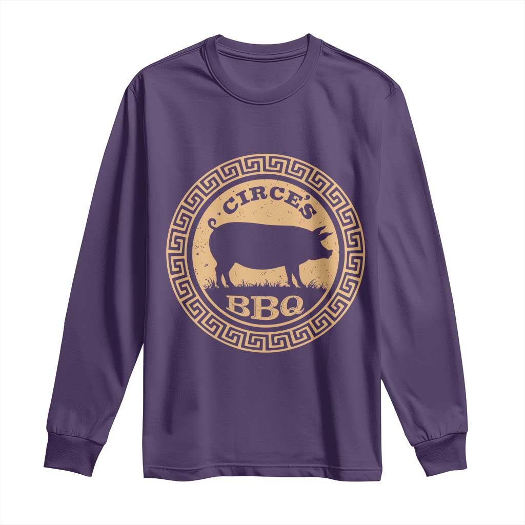 Circes BBQ Ancient Greek Mythology Dark Humor Long Sleeve Shirt Odysseus Pigs Odyssey Parody History Lover Gift