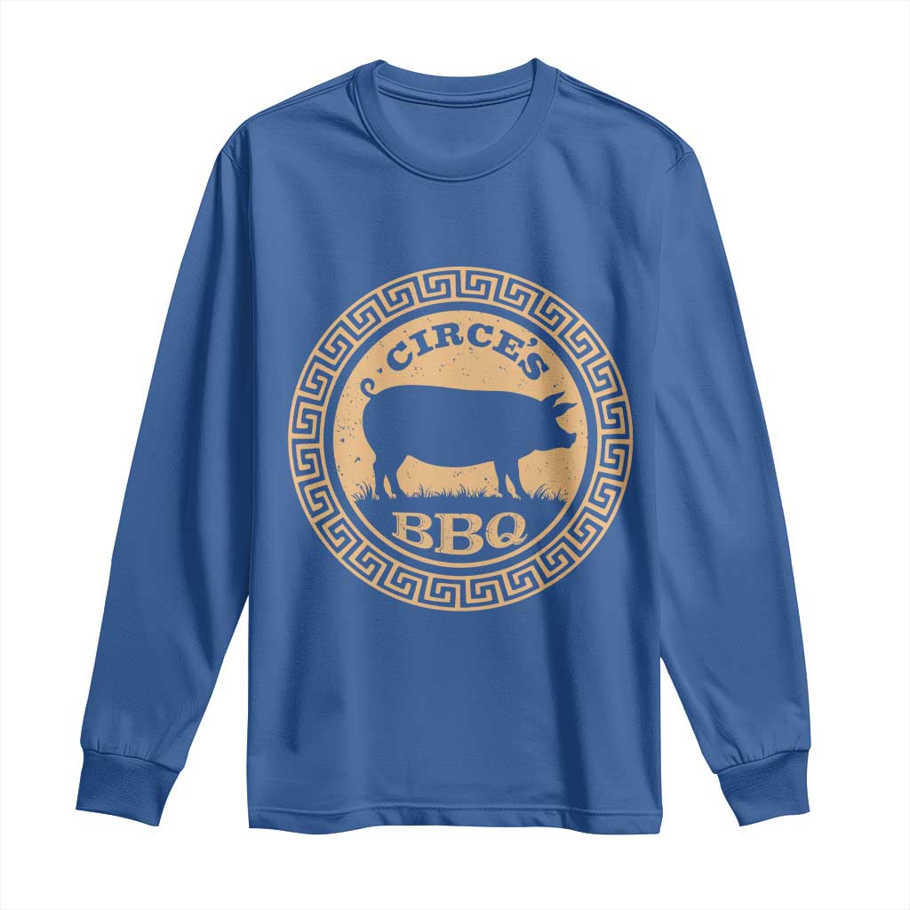 Circes BBQ Ancient Greek Mythology Dark Humor Long Sleeve Shirt Odysseus Pigs Odyssey Parody History Lover Gift