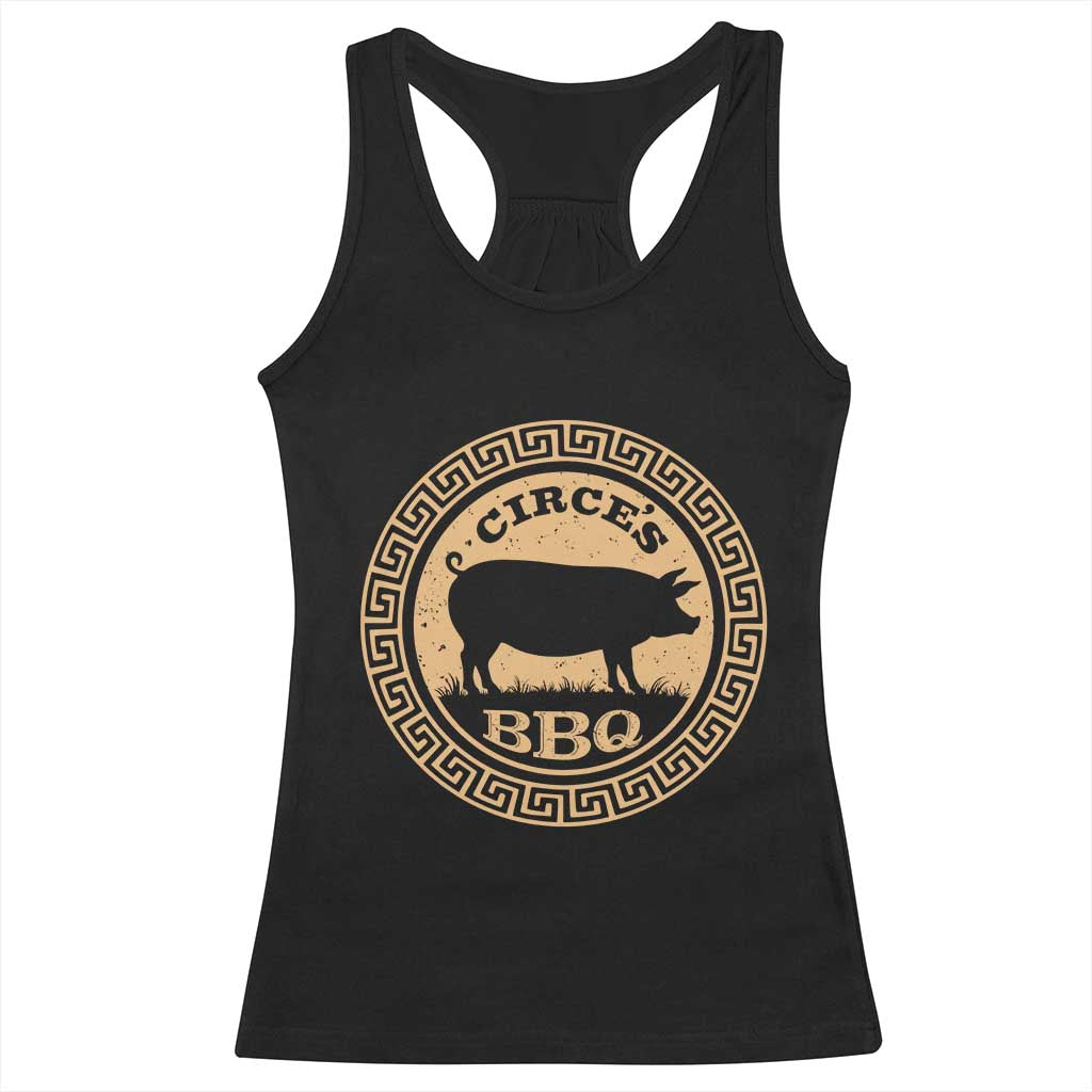 Circes BBQ Ancient Greek Mythology Dark Humor Racerback Tank Top Odysseus Pigs Odyssey Parody History Lover Gift TS02 Black Print Your Wear