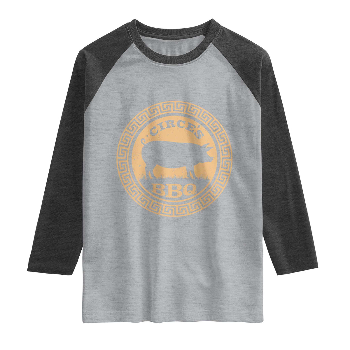Circes BBQ Ancient Greek Mythology Dark Humor Raglan Shirt Odysseus Pigs Odyssey Parody History Lover Gift