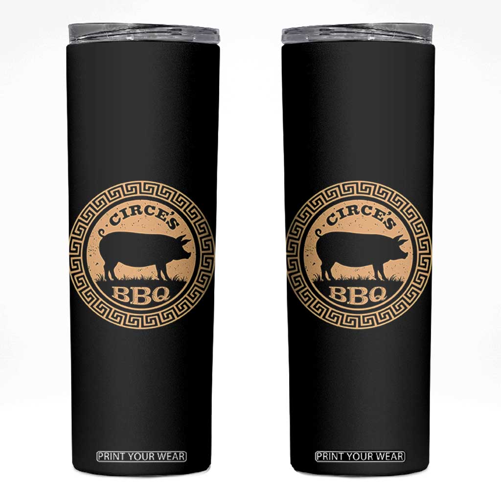 Circes BBQ Ancient Greek Mythology Dark Humor Skinny Tumbler Odysseus Pigs Odyssey Parody History Lover Gift TS02 Black Print Your Wear